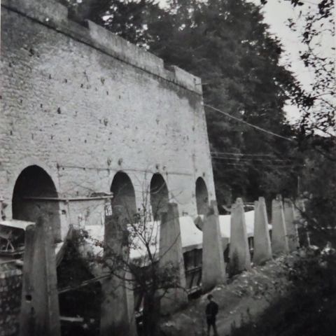 an old photo of a castle