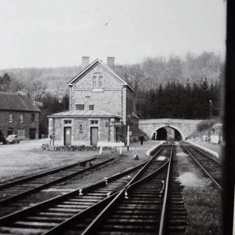 a train on a railroad track