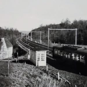 a train traveling over a bridge