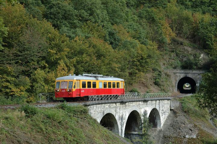 a train traveling over a bridge