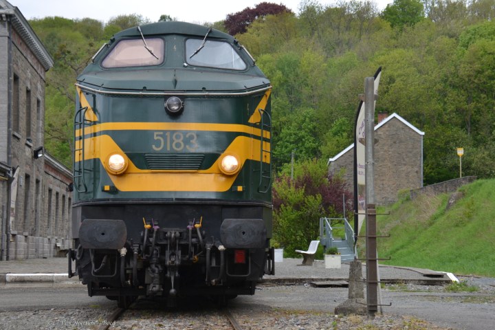 a train on a steel track