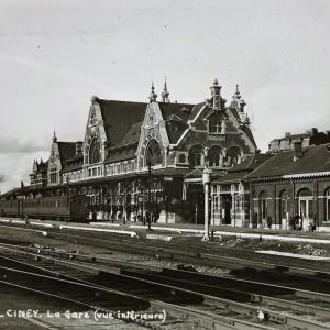 a vintage photo of a train