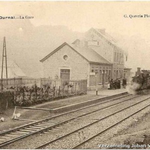 a vintage photo of a train on a steel track