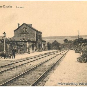 a vintage photo of a train on a track