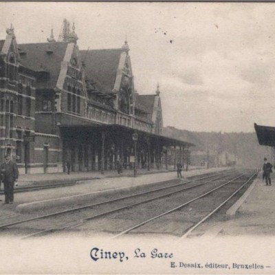 a vintage photo of a train on a steel track