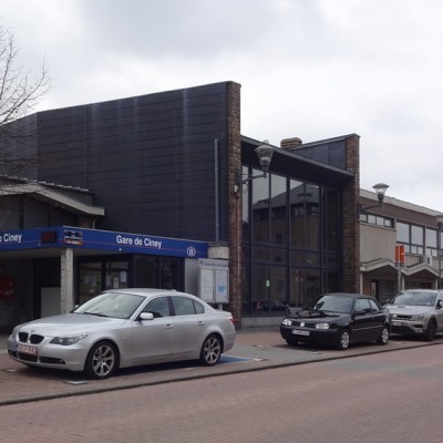 a car parked on a city street