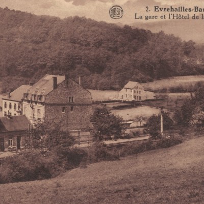 an old photo of a hillside