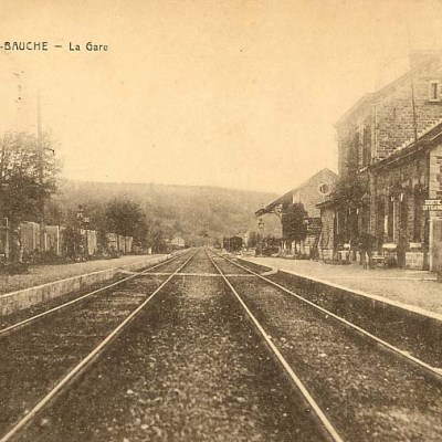 a vintage photo of a railroad track