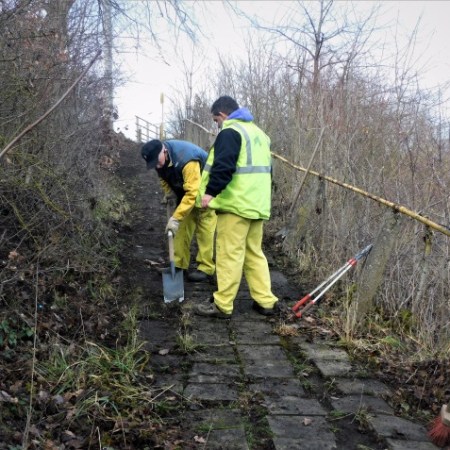 a man standing next to a tree