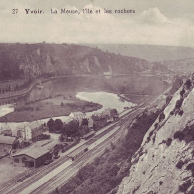 an old photo of a snow covered mountain