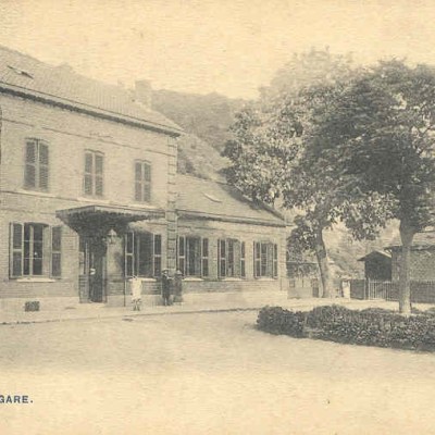 a close up of an old building