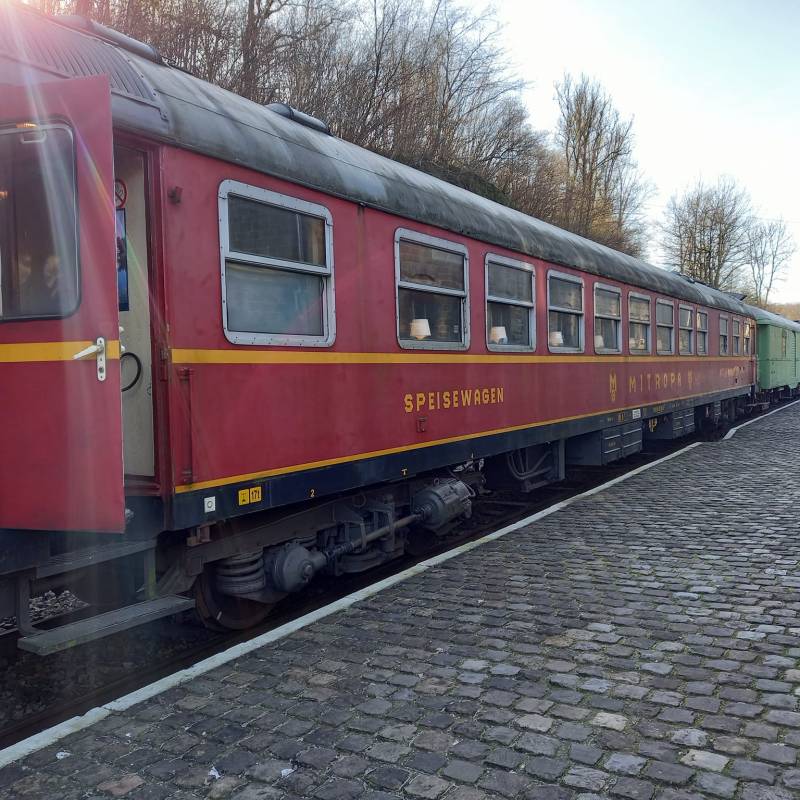 a train on a steel track