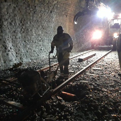 a train that is on fire