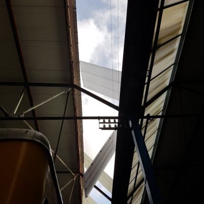 a sign on the side of a building