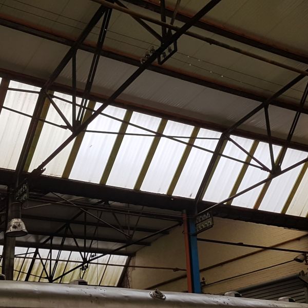 a close up of a train station