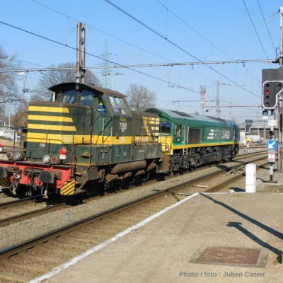 a train on a steel track