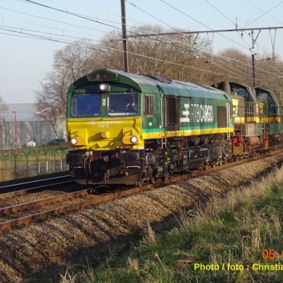 a large long train on a track