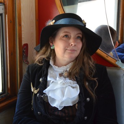 a woman wearing a hat