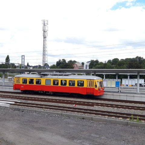 a train on a steel track