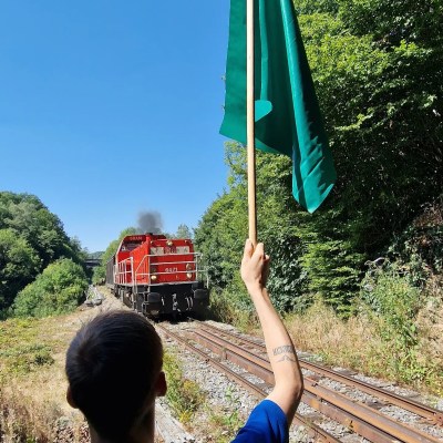 a man holding a frisbee