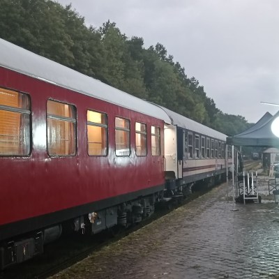 a train on a steel track