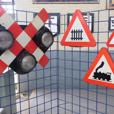 a close up of a sign