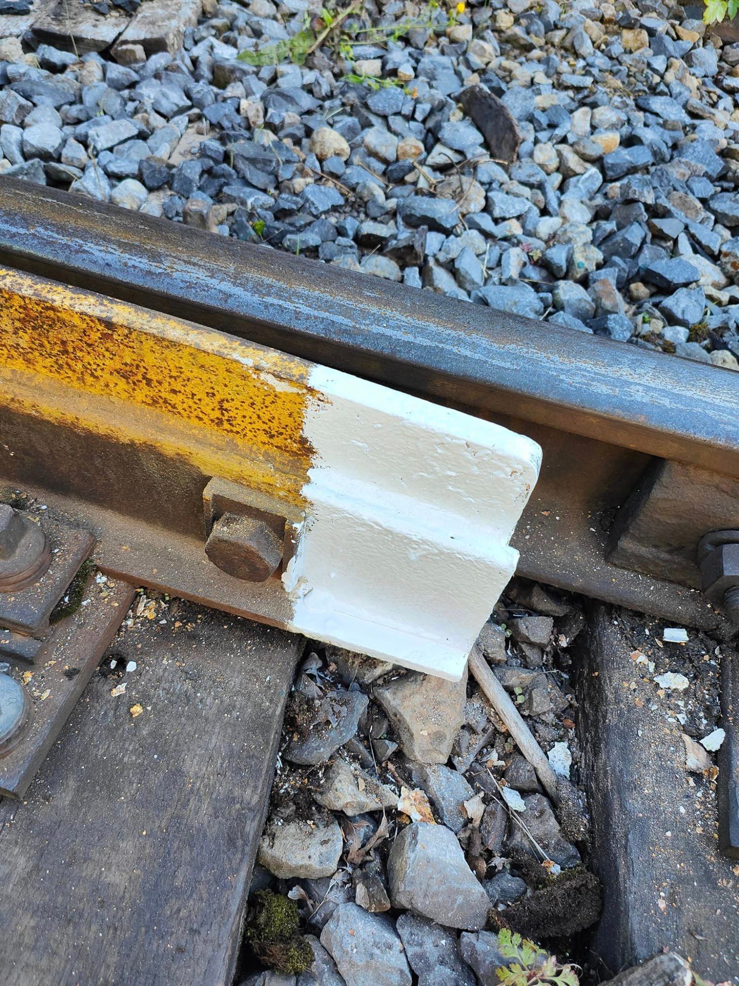 a piece of luggage sitting on top of a rock