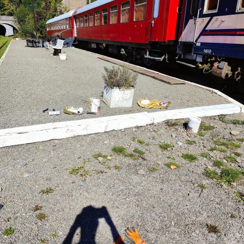 a train on a steel track