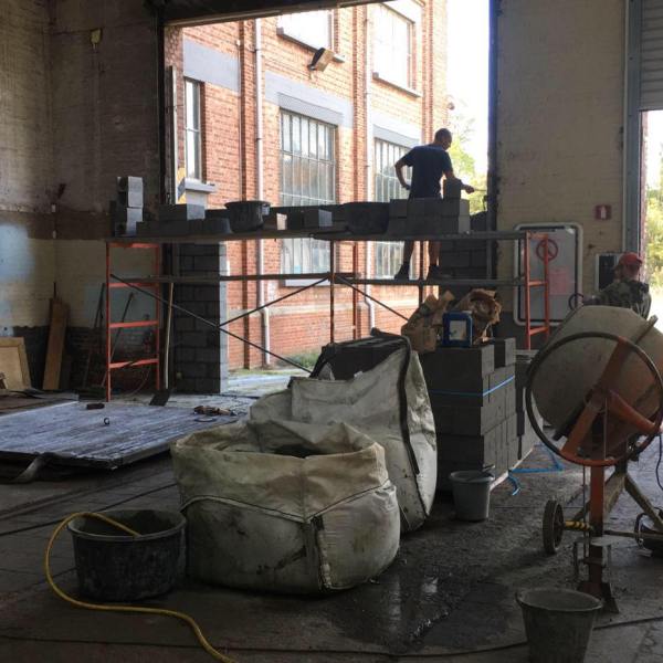 a chair sitting in front of a window