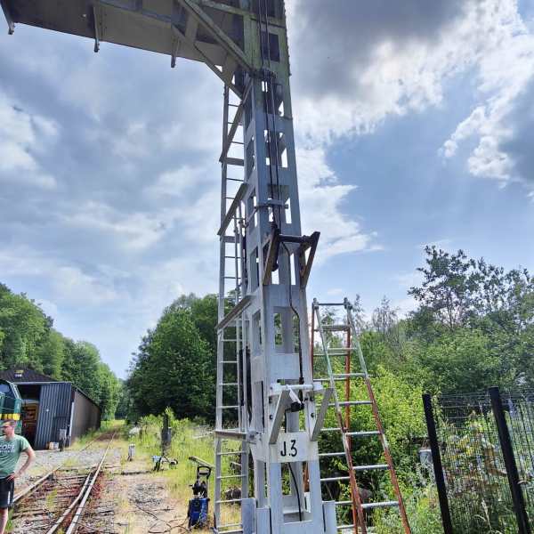 a train traveling over a bridge