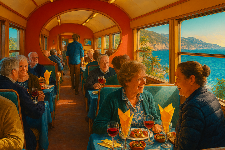 a group of people in a room